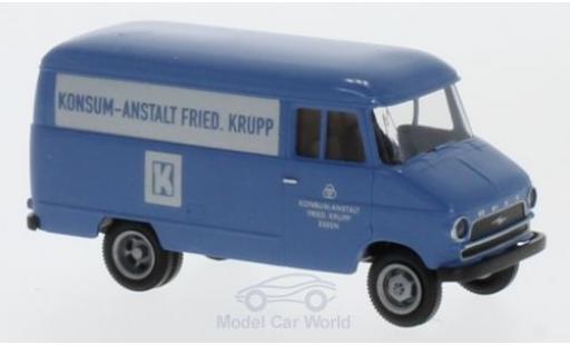Opel Blitz 1/87 Brekina Konsum-Anstalt Friedrich Krupp Kasten modellino in miniatura