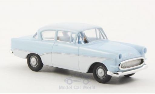 Opel Rekord 1/87 Brekina P1 blu/bianco modellino in miniatura