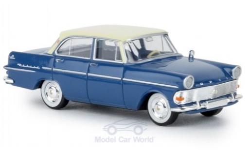 Opel Rekord 1/87 Brekina P2 blu/beige TD modellino in miniatura