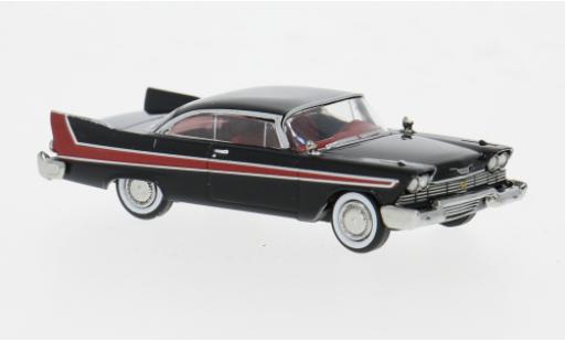 Plymouth Fury 1/87 Brekina schwarz/rot 1958 1:87 modellino in miniatura