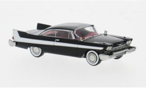 Plymouth Fury 1/87 Brekina schwarz/weiss 1958 1:87 modellino in miniatura