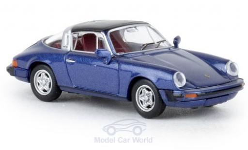 Porsche 930 Targa 1/87 Brekina 911 G Targa metallico blu 1976 TD modellino in miniatura