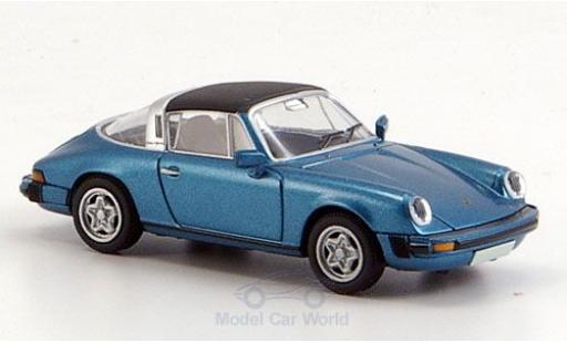 Porsche 911 1/87 Brekina Targa (G-Modell) metallico blu Dach abnehmbar modellino in miniatura