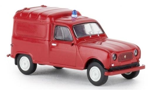 Renault 4 1/87 Brekina R Fourgonnette Feuerwehr 1961 modellino in miniatura
