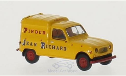 Renault 4 L 1/87 Brekina R Fourgonnette Pinder Jean Richard modellino in miniatura