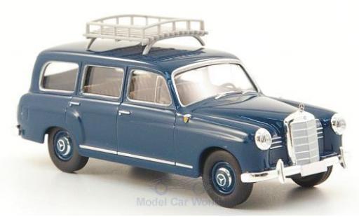 Mercedes 180 1/87 Brekina Kombi blu mit Dachgepäckträger modellino in miniatura