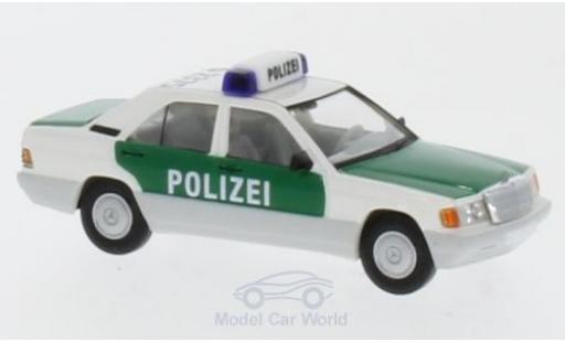 Mercedes 190 E 1/87 Brekina E Polizei Stuttgart mit Dachkennung S-2375 modellino in miniatura