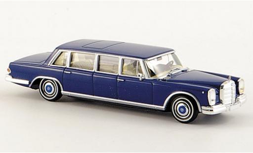 Mercedes 600 1/87 Brekina Pullman Limousine blu modellino in miniatura