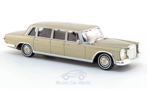 Mercedes 600 1/87 Brekina Pullman Limousine gold modellino in miniatura
