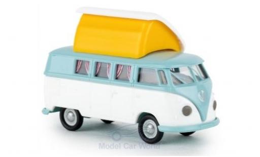 Volkswagen T1 1/87 Brekina b Camper türkis/bianco mit Dormobildach offen modellino in miniatura