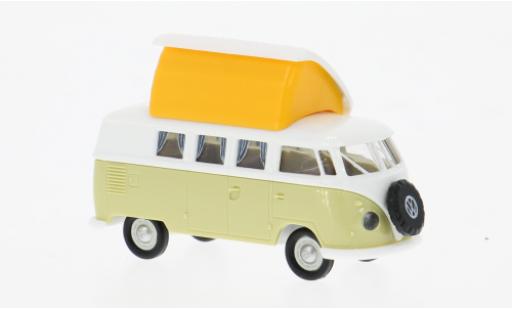 Volkswagen T1 1/87 Brekina b Camper weiss/grün 1960 1:87 modellino in miniatura
