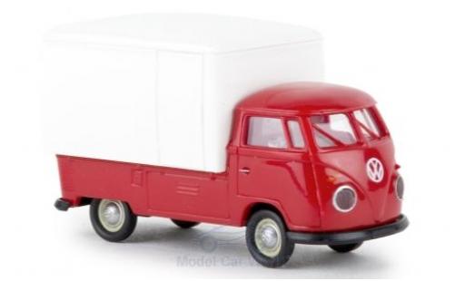 Volkswagen T1 1/87 Brekina b Großraum-Koffer rosso/bianco 1960 modellino in miniatura