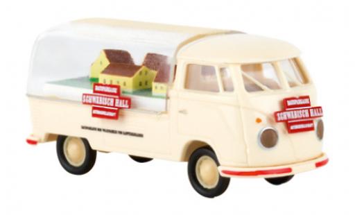 Volkswagen T1 1/87 Brekina b Präsentationswagen Schwäbisch Hall 1960 modellino in miniatura