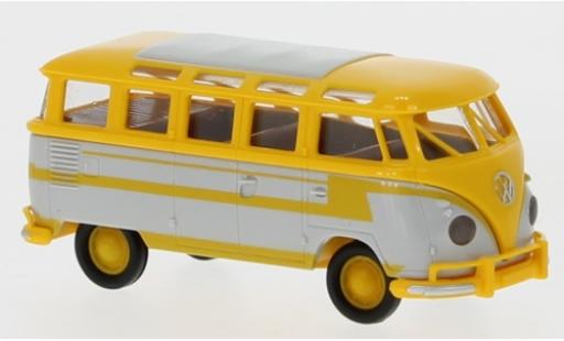 Volkswagen T1 1/87 Brekina b Samba giallo/grigio 1960 autocar -Décorer modellino in miniatura