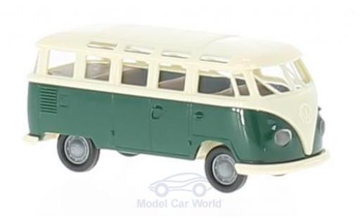 Volkswagen T1 B 1/87 Brekina b Samba verde/beige modellino in miniatura