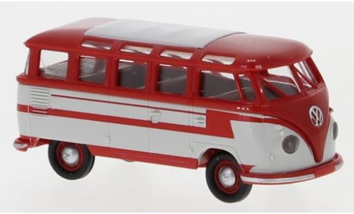 Volkswagen T1 1/87 Brekina b Samba rosso/grigio 1960 modellino in miniatura