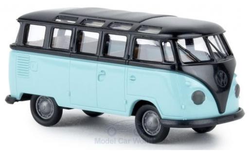 Volkswagen T1 1/87 Brekina b Samba nero/türkis modellino in miniatura