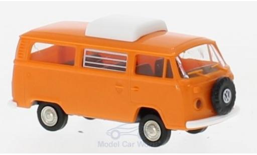Volkswagen T2 B 1/87 Brekina Camper orange mit Hubdach modellino in miniatura