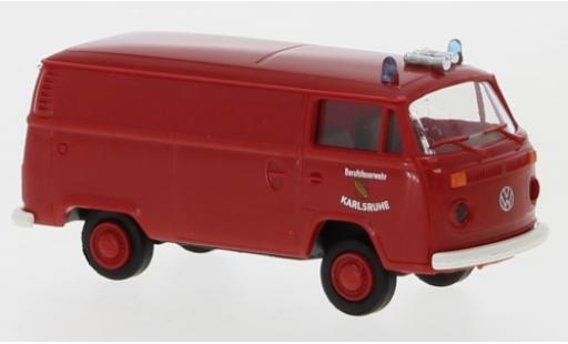 Volkswagen T2 1/87 Brekina Kasten Berufsfeuerwehr Karlsruhe 1972 modellino in miniatura
