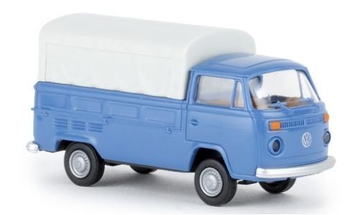 Volkswagen T2 1/87 Brekina Pritsche blu 1972 modellino in miniatura