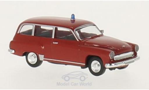 Wartburg 311 1/87 Brekina Kombi Feuerwehr modellino in miniatura