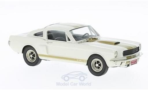 Ford Mustang 1/43 Brooklin bianco/gold 1966 ohne Vitrine modellino in miniatura