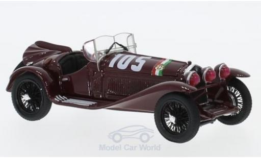 Alfa Romeo 2300 1/43 Brumm RHD No.105 Mille Miglia 1932 T.Nuvolari/G-B.Guidotti modellino in miniatura