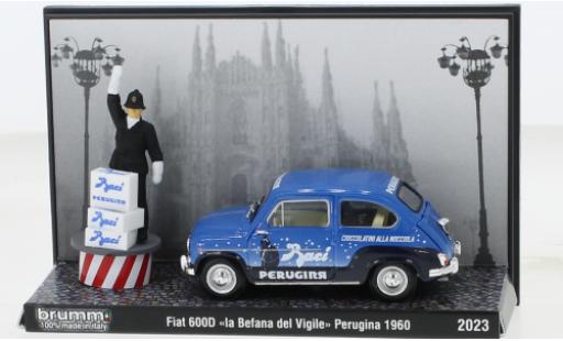 Fiat 600 1/43 Brumm D Berlina La Bafana del Vigile a Milano 1960 modellino in miniatura