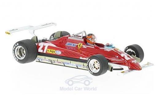 Ferrari 126 1/43 Brumm C2 Turbo No.27 Formel 1 GP Long Beach 1982 mit Fahrerfigur G.Villeneuve modellino in miniatura