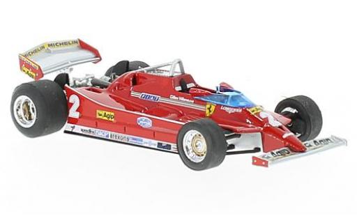 Ferrari 126 1/43 Brumm C turbo No.2 Formel 1 GP Italien 1980 G.Villeneuve modellino in miniatura