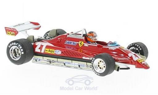 Ferrari 126 1982 1/43 Brumm C2 turbo No.27 Formel 1 GP Brasilien 1982 mit Fahrerfigur G.Villeneuve modellino in miniatura