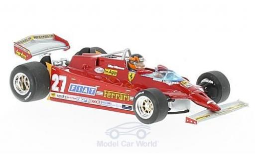 Ferrari 126 1/43 Brumm CK turbo No.27 Formel 1 GP USA 1981 mit Fahrerfigur G.Villeneuve modellino in miniatura