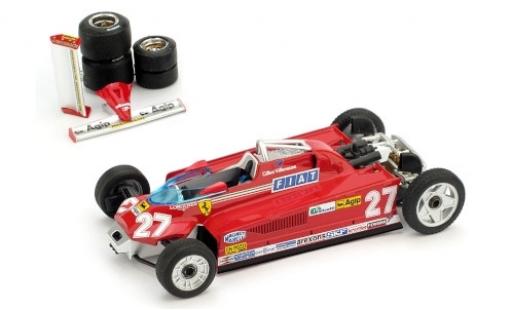Ferrari 126 1/43 Brumm CK Turbo No.27 Scuderia Formel 1 GP Monaco 1981 Transportversion G.Villeneuve modellino in miniatura
