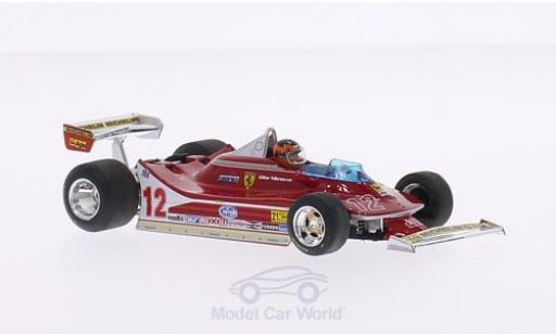 Ferrari 312 T4 1/43 Brumm T4 No.12 Scuderia Formel 1 GP USA West 1979 mit Fahrerfigur G.Villeneuve modellino in miniatura