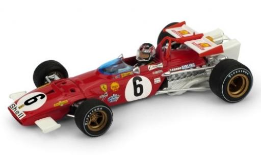 Ferrari 312 1/43 Brumm B No.6 Scuderia Formel 1 GP Italien 1970 avec figurine de conducteur I.Giunti modellino in miniatura