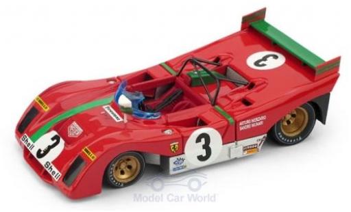 Ferrari 312 1/43 Brumm PB RHD No.3 Targa Florio 1972 A.Merzario/S.Munari modellino in miniatura
