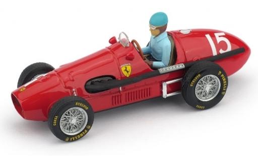 Ferrari 500 1/43 Brumm F2 No.15 Scuderia GP Großbritannien 1952 avec figurine de conducteur A.Ascari modellino in miniatura