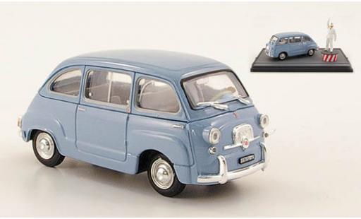 Fiat 600 1/43 Brumm D Multipla blu 1960 Straßenszene Rom avec figurines modellino in miniatura