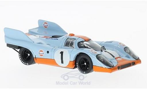 Porsche 917 1971 1/43 Brumm K No.1 Scuderia JWA-Gulf Gulf 1000km Monza 1971 J.Siffert/D.Bell modellino in miniatura