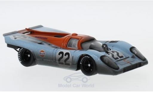 Porsche 917 1970 1/43 Brumm K No.22 JWA-Gulf Racing Team Gulf 24h Le Mans 1970 mit Rennspuren M.Hailwood/D.Hobbs modellino in miniatura