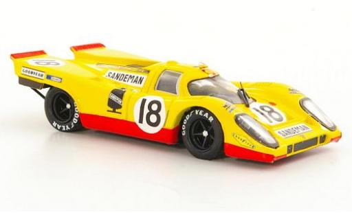 Porsche 917 1970 1/43 Brumm K RHD No.18 David Piper Racing Sandeman 24h Le Mans 1970 D.Piper/G.van Lennep modellino in miniatura