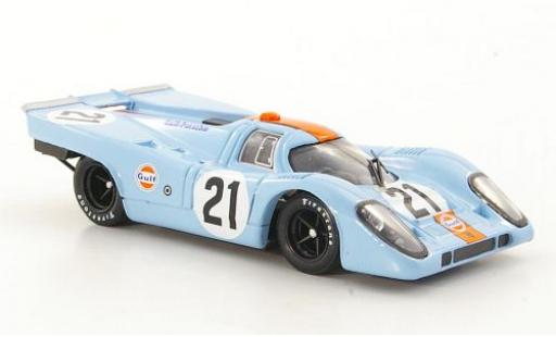 Porsche 917 1970 1/43 Brumm K RHD No.21 JWA-Gulf Racing Team Gulf 24h Le Mans 1970 P.Rodriguez/L.Kinnunen modellino in miniatura
