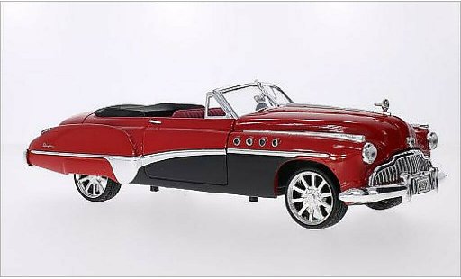Buick Roadmaster tuning 1/18 Motormax rosso/nero 1949 modellini auto