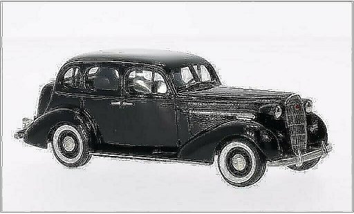Buick Special Sedan 1/43 Brooklin 4-door Trunk M-41 nero 1936 modellini auto