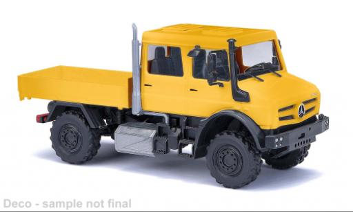Mercedes Unimog 1/87 Busch U 5023 cabine double giallo 2013 modellino in miniatura