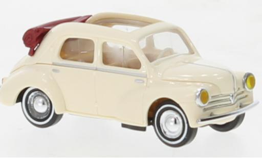 Renault 4CV 1/87 Busch cabriolet beige 1954 modellino in miniatura