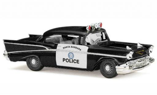 Chevrolet Bel Air 1/87 Busch Santa Barbara Police 1957 modellino in miniatura