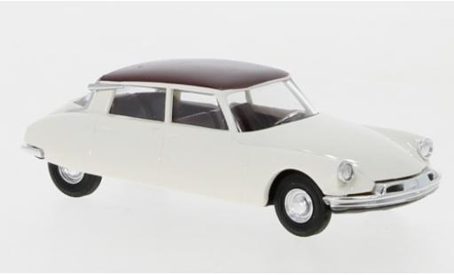 Citroen DS 1/87 Busch 19 bianco/rosso modellino in miniatura