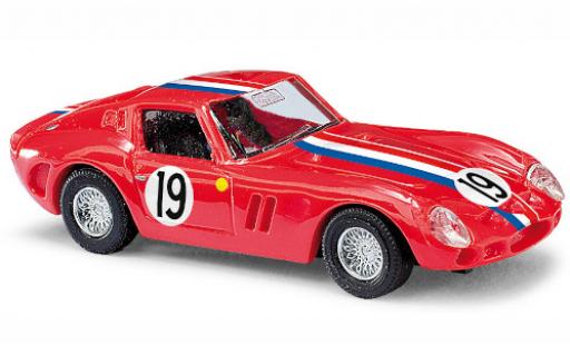 Ferrari 250 1/87 Busch GTO rosso/Dekor No.19 modellino in miniatura