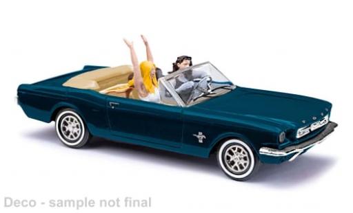 Ford Mustang 1/87 Busch Cabriolet metallise grün 1964 1:87 modellino in miniatura